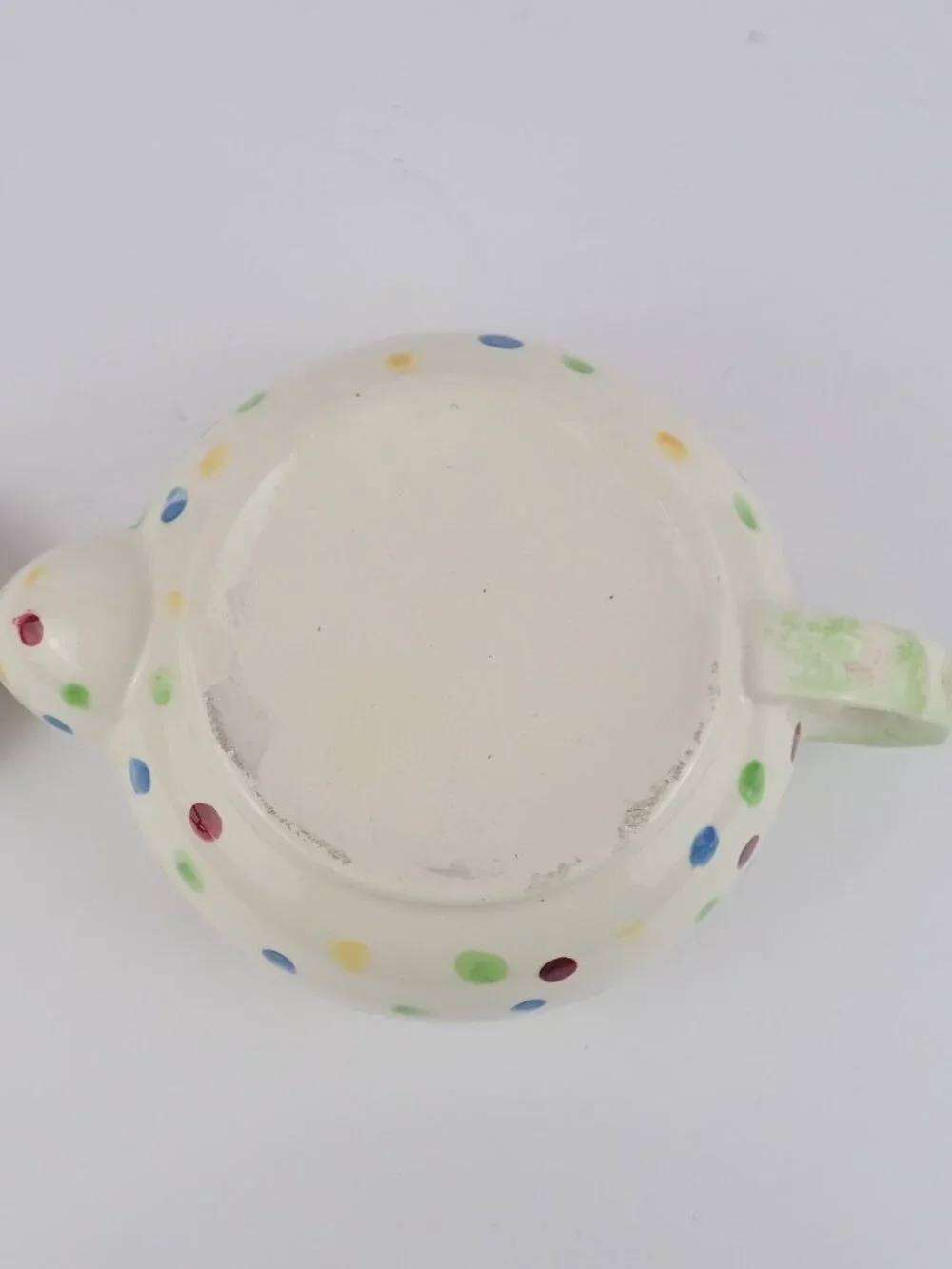 Ceramic Polka Dot Spotted Small Teapot W/Lid